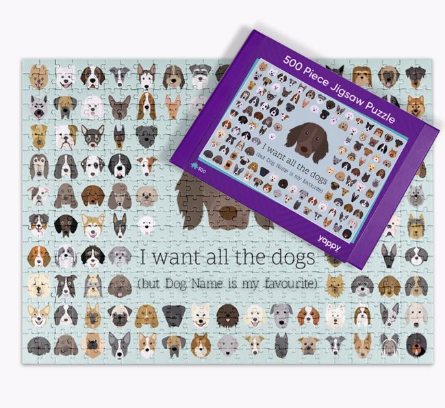 I Want All The Dogs: Personalised {breedFullName} Jigsaw